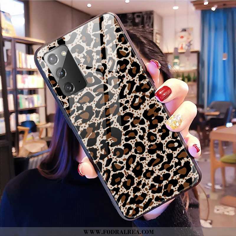 Fodral Samsung Galaxy Note20 Skydd Leopard Trend, Skal Samsung Galaxy Note20 Glas All Inclusive Rosa