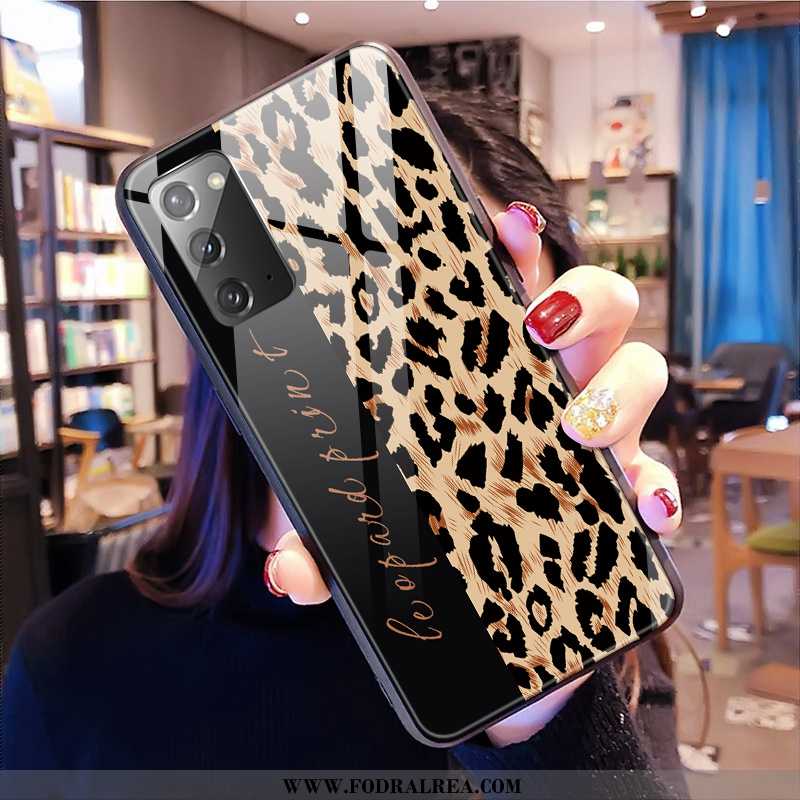 Fodral Samsung Galaxy Note20 Skydd Leopard Trend, Skal Samsung Galaxy Note20 Glas All Inclusive Rosa