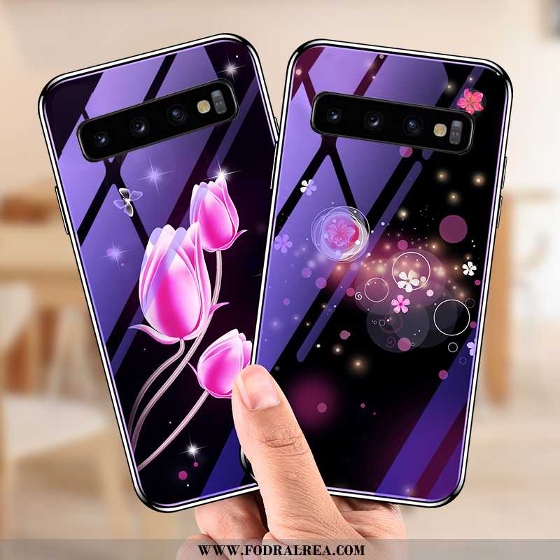 Fodral Samsung Galaxy S10 Glas Purpur Spegel, Skal Samsung Galaxy S10 Personlighet Högt Utbud Lila