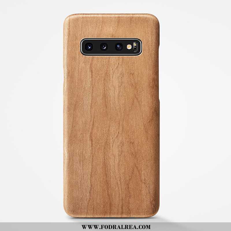 Fodral Samsung Galaxy S10+ Wood Mobil Telefon Stjärna, Skal Samsung Galaxy S10+ Super Khaki