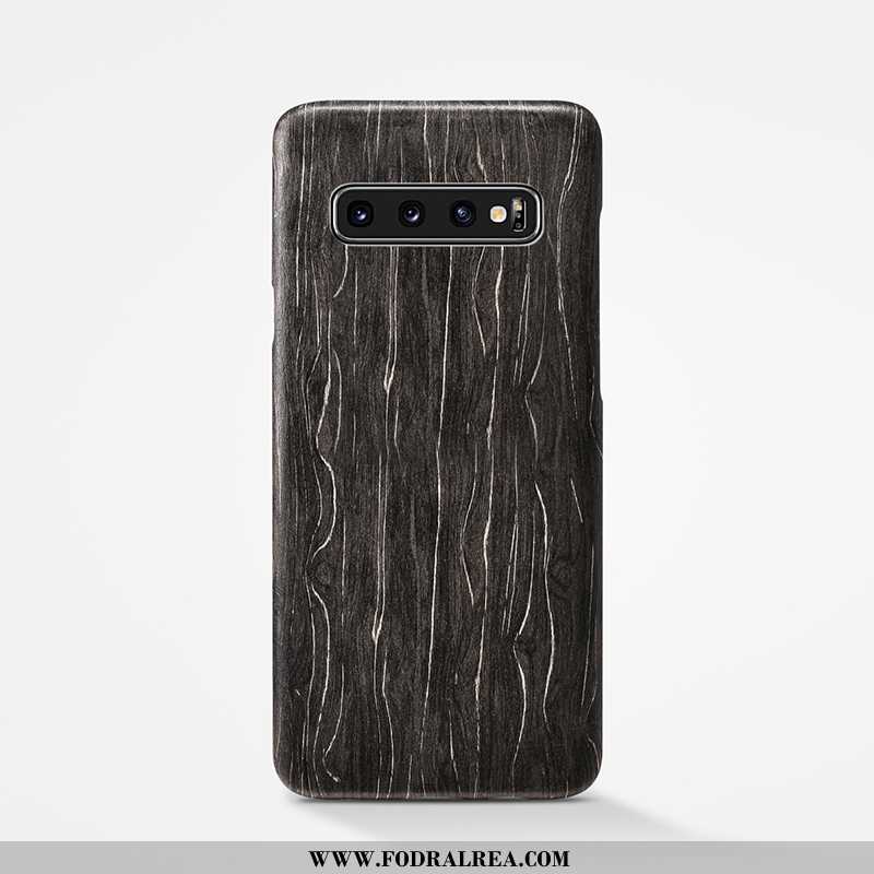 Fodral Samsung Galaxy S10+ Wood Mobil Telefon Stjärna, Skal Samsung Galaxy S10+ Super Khaki