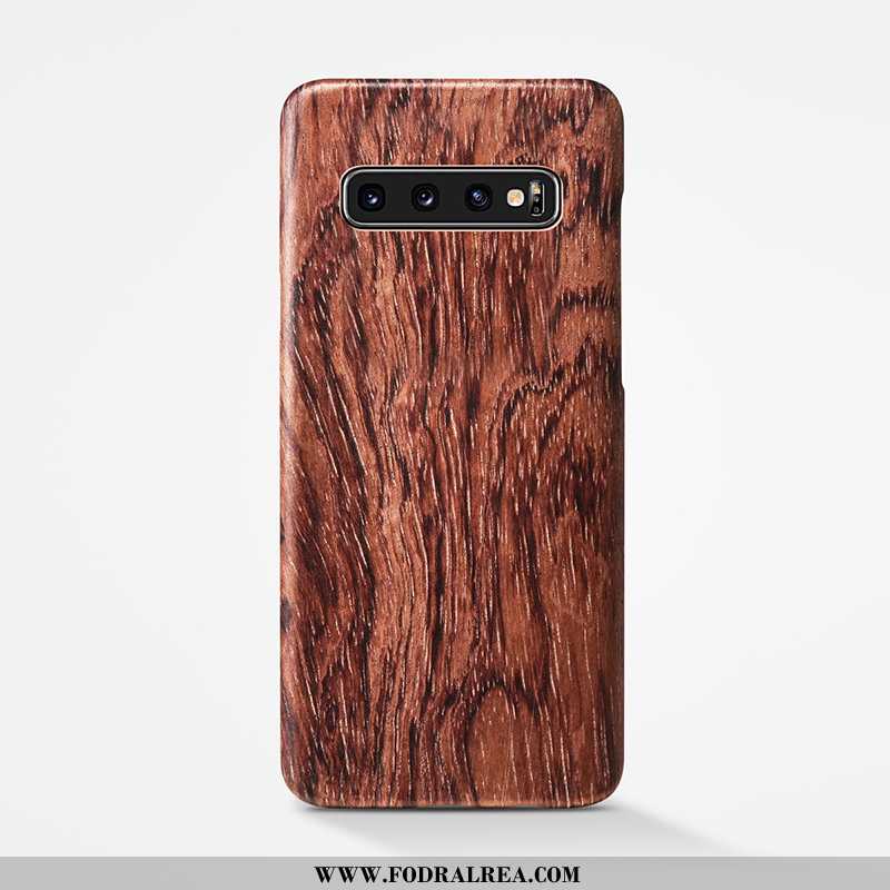 Fodral Samsung Galaxy S10+ Wood Mobil Telefon Stjärna, Skal Samsung Galaxy S10+ Super Khaki