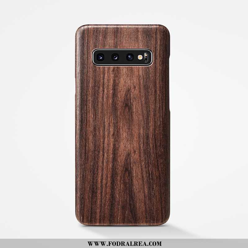 Fodral Samsung Galaxy S10+ Wood Mobil Telefon Stjärna, Skal Samsung Galaxy S10+ Super Khaki