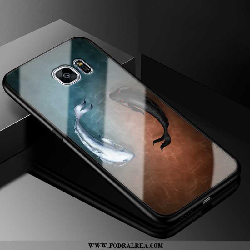 Fodral Samsung Galaxy S6 Edge Skydd Skal Personlighet, Samsung Galaxy S6 Edge Glas Kreativa Lila