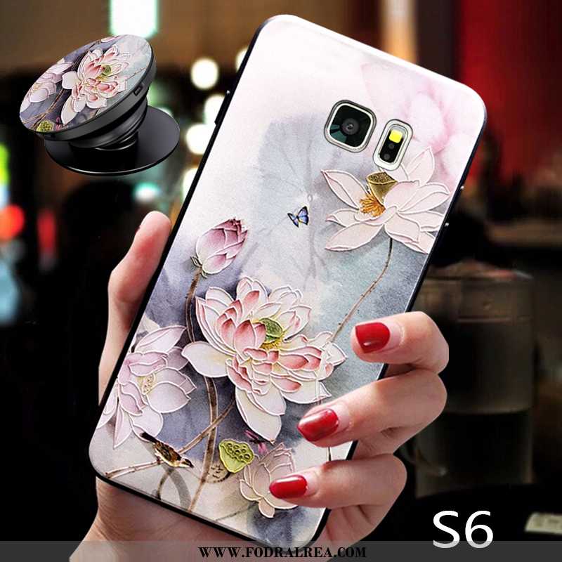 Fodral Samsung Galaxy S6 Skydd Rosa Mjuk, Skal Samsung Galaxy S6 Nubuck