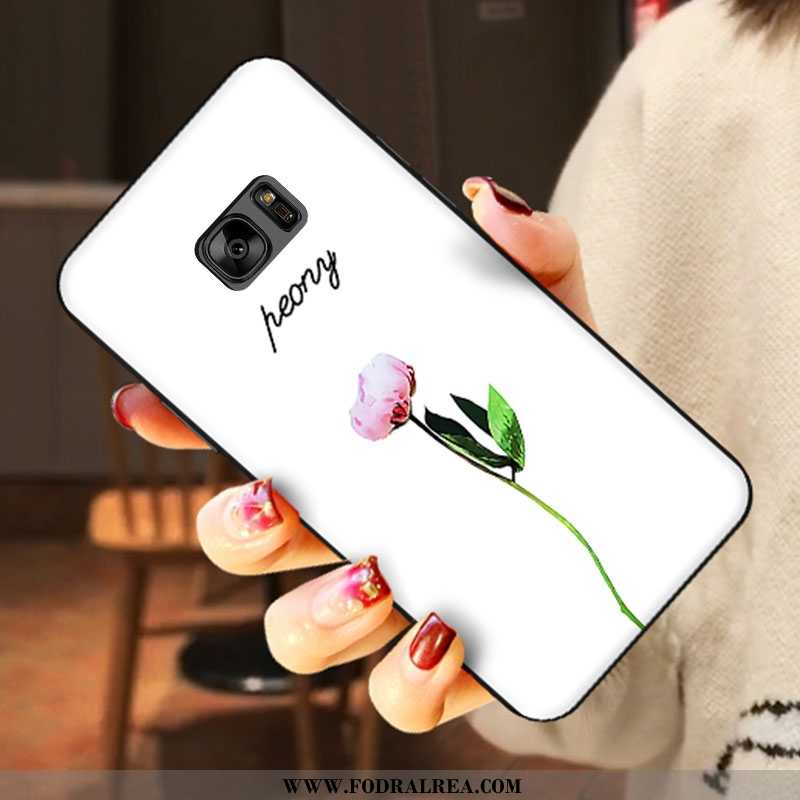 Fodral Samsung Galaxy S6 Tecknat Skal Mjuk, Samsung Galaxy S6 Vacker Stjärna Vita