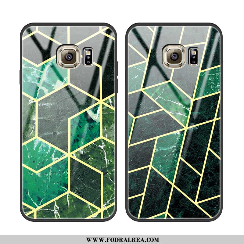 Fodral Samsung Galaxy S6 Trend Fallskydd Glas, Skal Samsung Galaxy S6 Tunn Stjärna Grön