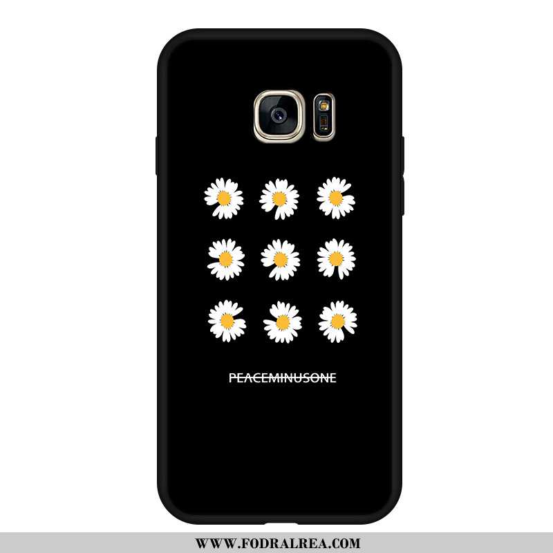 Fodral Samsung Galaxy S7 Tecknat Skal Kinesisk Drake, Samsung Galaxy S7 Mjuk All Inclusive Svarta