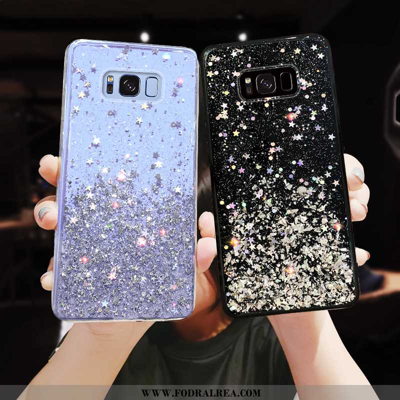 Fodral Samsung Galaxy S8 Silikon Svart Hängsmycken, Skal Samsung Galaxy S8 Skydd Pulver Svarta