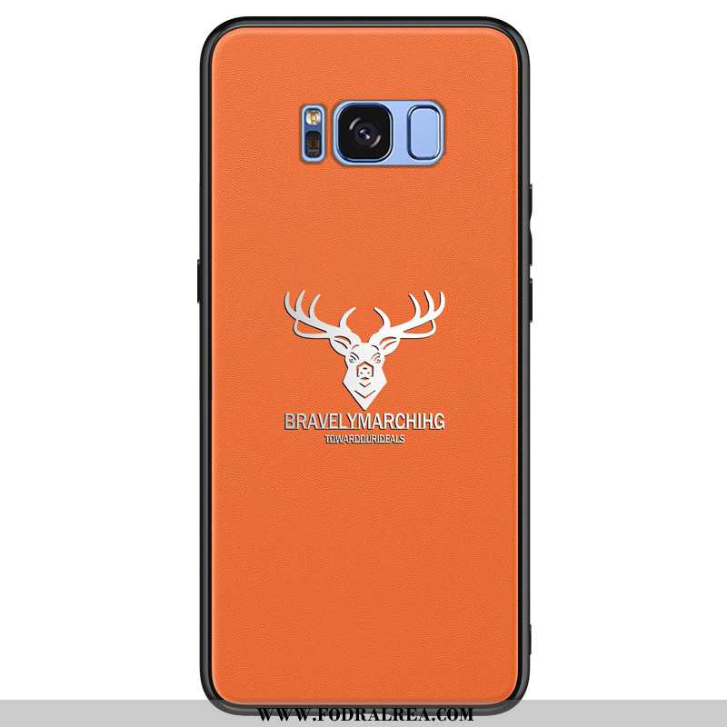 Fodral Samsung Galaxy S8+ Trend Läder Skydd, Skal Samsung Galaxy S8+ Mjuk Personlighet Orange