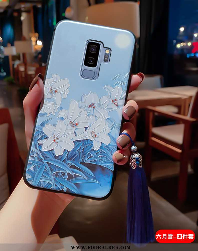 Fodral Samsung Galaxy S9+ Mjuk Blå Mobil Telefon, Skal Samsung Galaxy S9+ Silikon Fallskydd