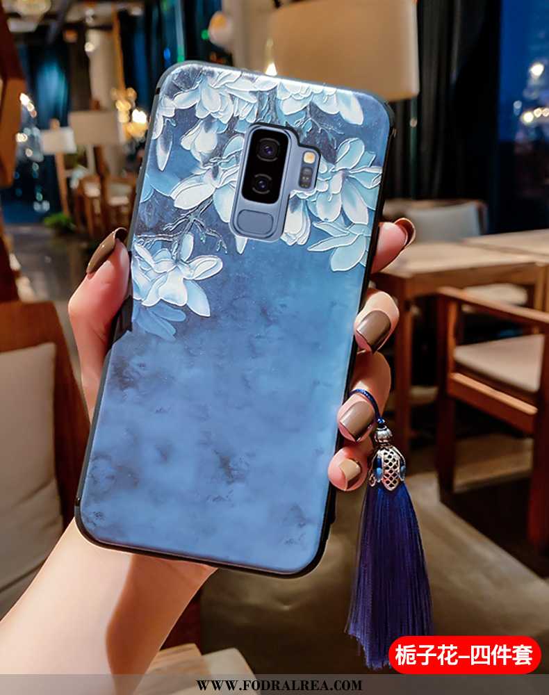 Fodral Samsung Galaxy S9+ Mjuk Blå Mobil Telefon, Skal Samsung Galaxy S9+ Silikon Fallskydd