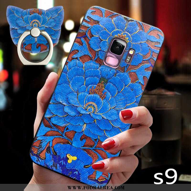 Fodral Samsung Galaxy S9 Personlighet Ny Kinesisk Stil, Skal Samsung Galaxy S9 Kreativa Trend Blå