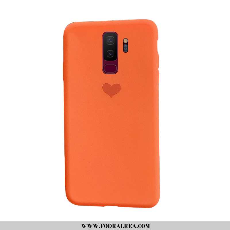 Fodral Samsung Galaxy S9+ Silikon Stjärna Skal, Skal Samsung Galaxy S9+ Skydd Enkel Orange