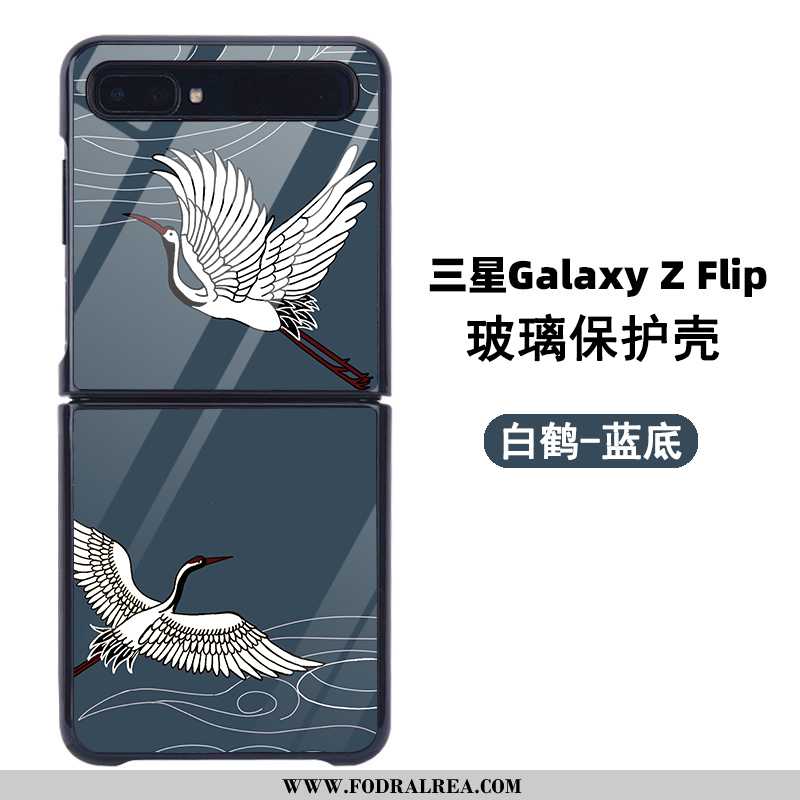 Fodral Samsung Z Flip Glas Anpassa Gul, Skal Samsung Z Flip Personlighet Mobil Telefon Gul