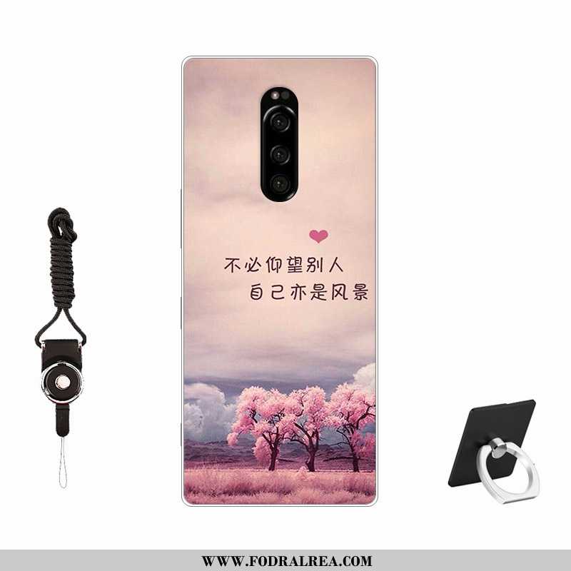 Fodral Sony Xperia 1 Silikon Målade, Skal Sony Xperia 1 Personlighet All Inclusive Rosa