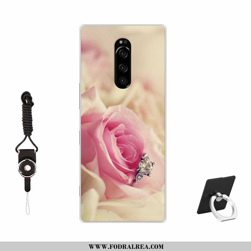 Fodral Sony Xperia 1 Silikon Målade, Skal Sony Xperia 1 Personlighet All Inclusive Rosa