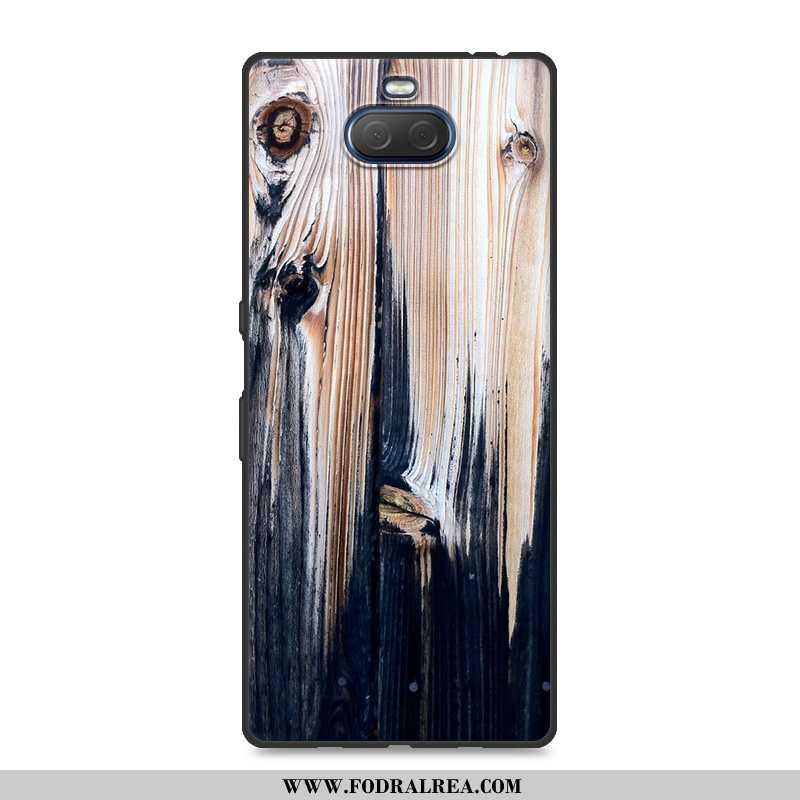 Fodral Sony Xperia 10 Trend Fallskydd Wood, Skal Sony Xperia 10 Mjuk Silikon Khaki