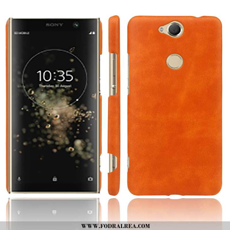 Fodral Sony Xperia Xa2 Plus Skydd Kvalitet, Skal Sony Xperia Xa2 Plus Läder Orange