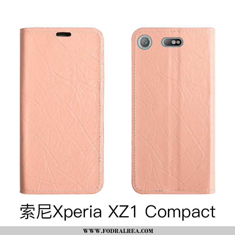 Fodral Sony Xperia Xz1 Compact Silikon Läder Röd, Skal Sony Xperia Xz1 Compact Skydd Röd