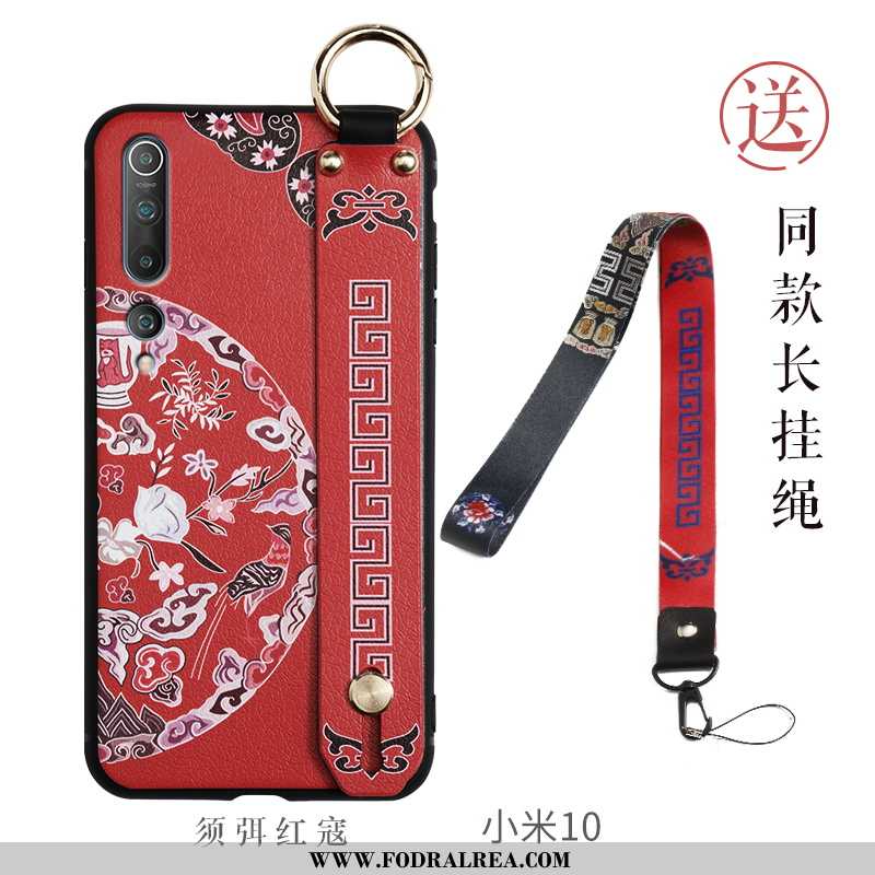 Fodral Xiaomi Mi 10 Silikon Net Red All Inclusive, Skal Xiaomi Mi 10 Mode Fallskydd Lila