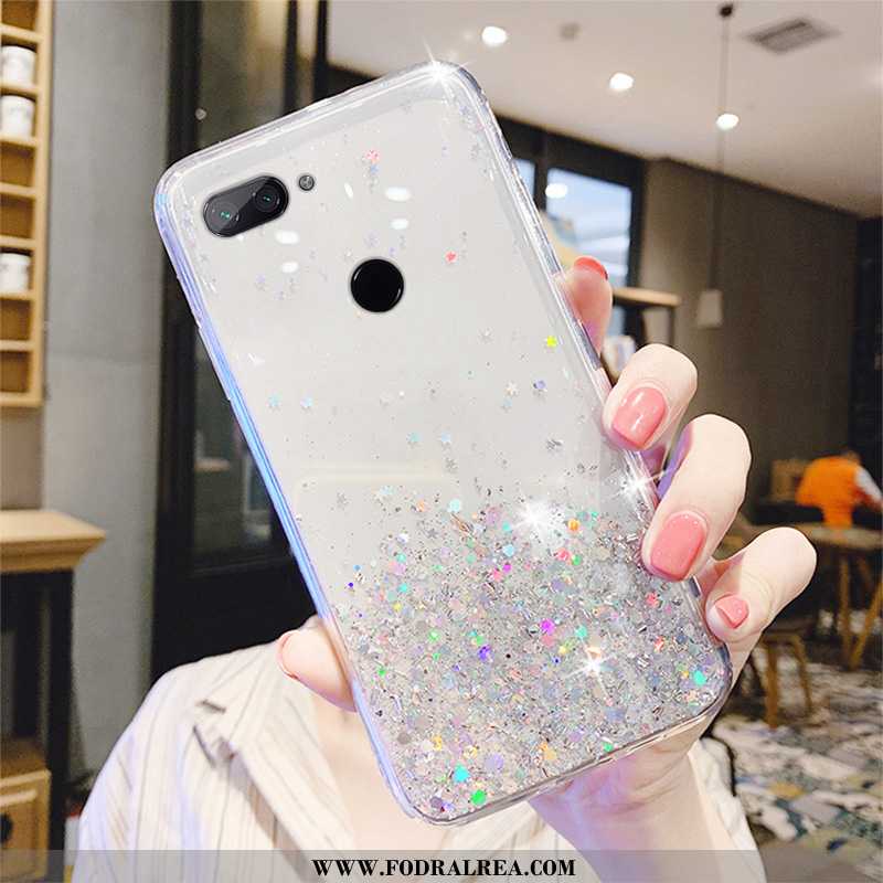 Fodral Xiaomi Mi 8 Lite Lyxiga Kristall Rosa, Skal Xiaomi Mi 8 Lite Transparent All Inclusive Rosa