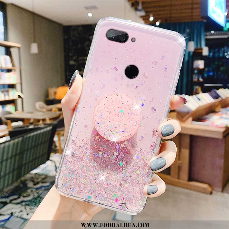 Fodral Xiaomi Mi 8 Lite Lyxiga Kristall Rosa, Skal Xiaomi Mi 8 Lite Transparent All Inclusive Rosa