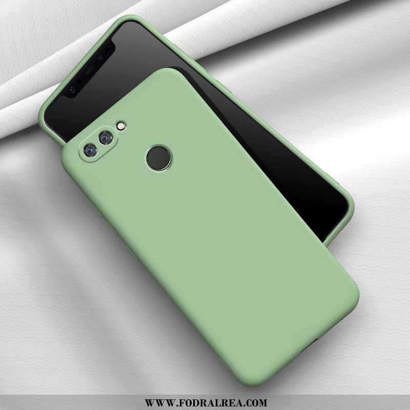 Fodral Xiaomi Mi 8 Lite Silikon Grön Nubuck, Skal Xiaomi Mi 8 Lite Skydd All Inclusive