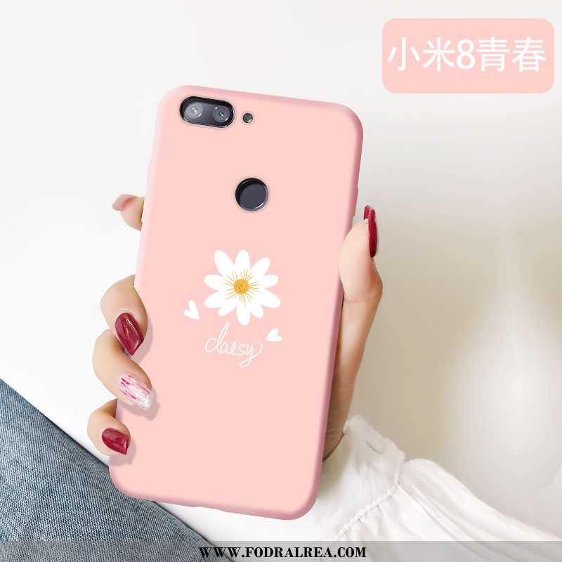 Fodral Xiaomi Mi 8 Lite Silikon Mode Fallskydd, Skal Xiaomi Mi 8 Lite Skydd Vacker Rosa