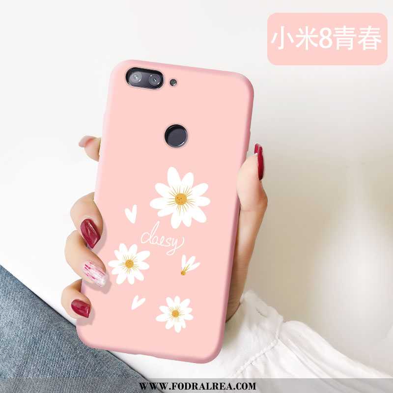 Fodral Xiaomi Mi 8 Lite Silikon Mode Fallskydd, Skal Xiaomi Mi 8 Lite Skydd Vacker Rosa