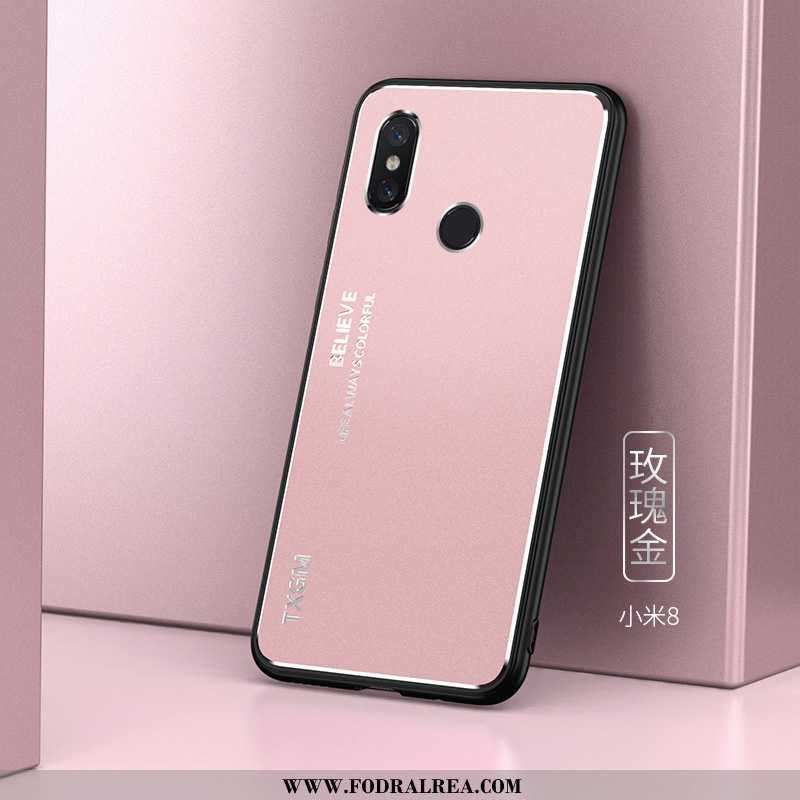 Fodral Xiaomi Mi 8 Metall Rosa Super, Skal Xiaomi Mi 8 Skydd Kreativa