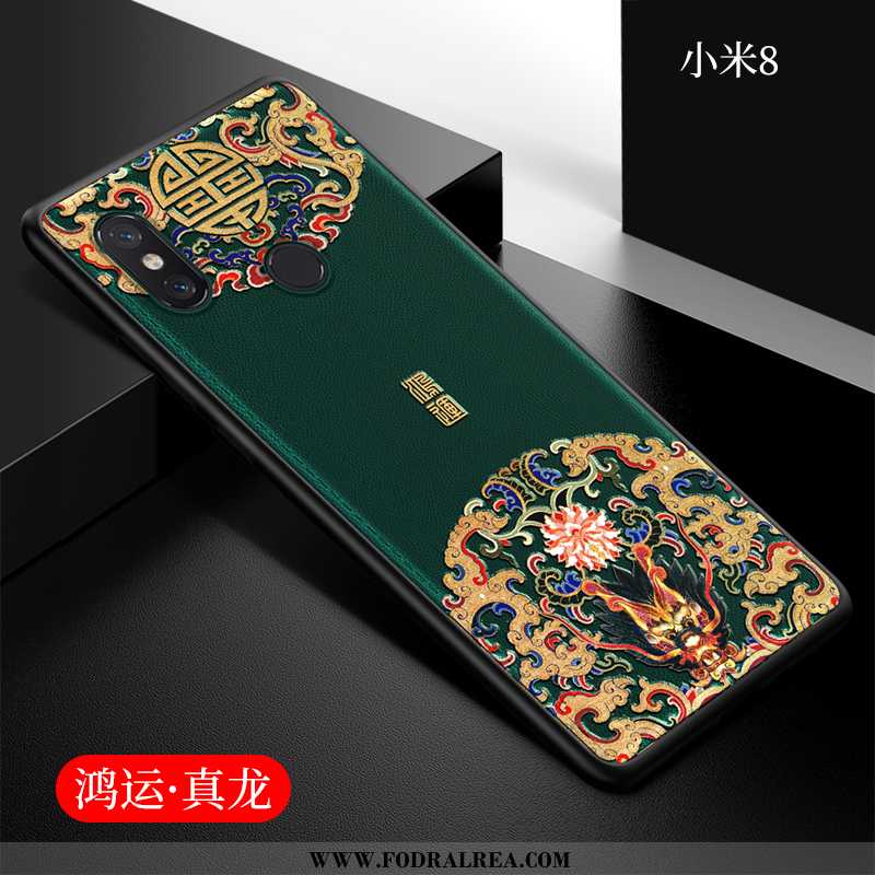 Fodral Xiaomi Mi 8 Mönster Mjuk Mobil Telefon, Skal Xiaomi Mi 8 Super Liten Grön