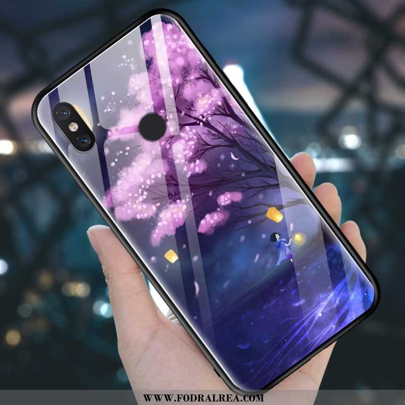 Fodral Xiaomi Mi 8 Nubuck Spegel Silikon, Skal Xiaomi Mi 8 Personlighet Fallskydd Lila