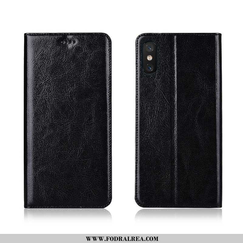 Fodral Xiaomi Mi 8 Pro Läderfodral Brun Skydd, Skal Xiaomi Mi 8 Pro Äkta Läder All Inclusive