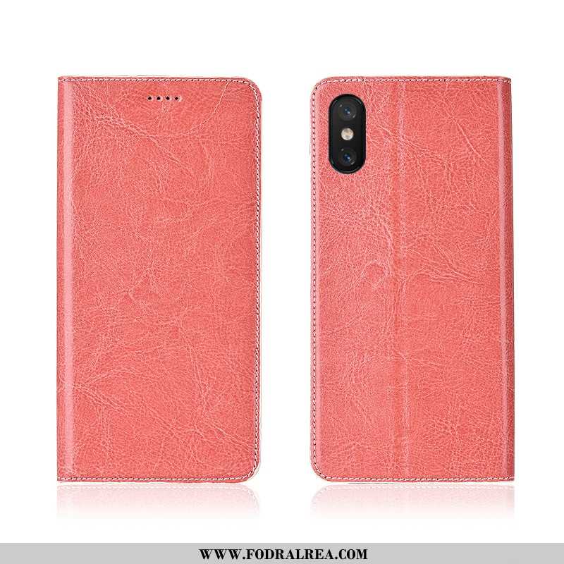 Fodral Xiaomi Mi 8 Pro Läderfodral Brun Skydd, Skal Xiaomi Mi 8 Pro Äkta Läder All Inclusive