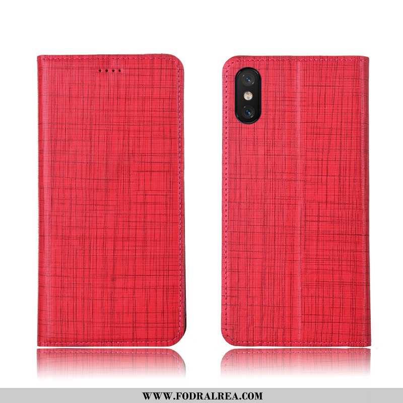 Fodral Xiaomi Mi 8 Pro Mjuk Läderfodral Fodral, Skal Xiaomi Mi 8 Pro Silikon Ny Röd