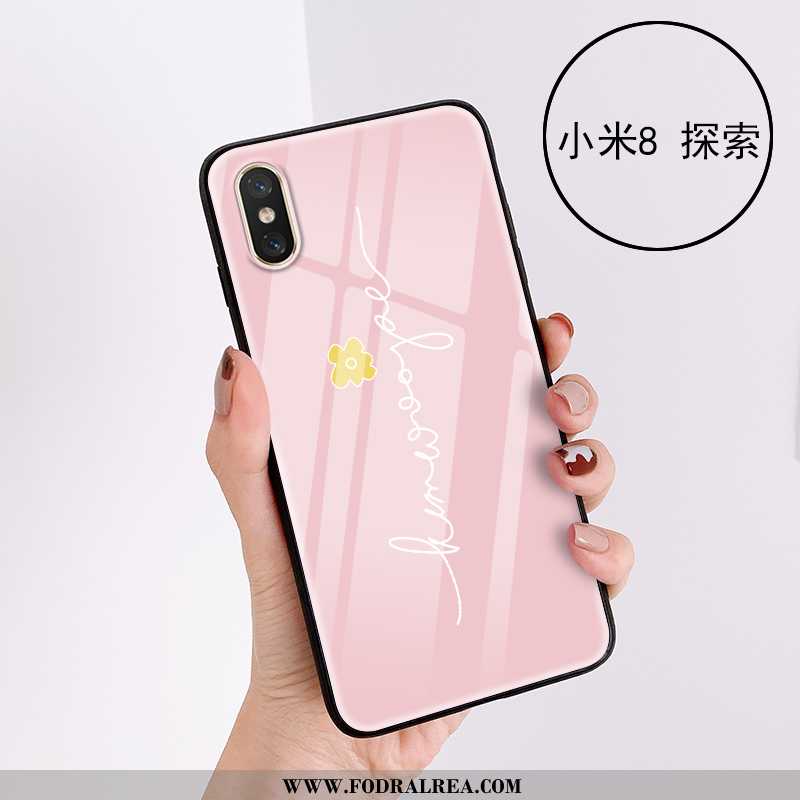 Fodral Xiaomi Mi 8 Pro Mönster Liten Skal, Skal Xiaomi Mi 8 Pro Glas Ungdom Rosa