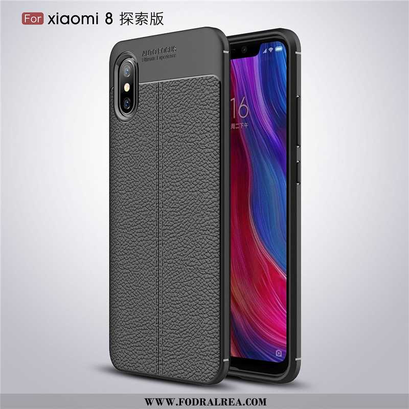 Fodral Xiaomi Mi 8 Pro Super Silikon Mönster, Skal Xiaomi Mi 8 Pro Tunn All Inclusive Svarta