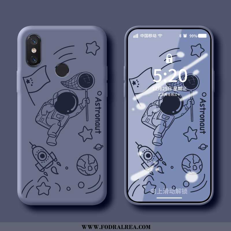 Fodral Xiaomi Mi 8 Silikon Vind Kreativa, Skal Xiaomi Mi 8 Skydd Liten Blå