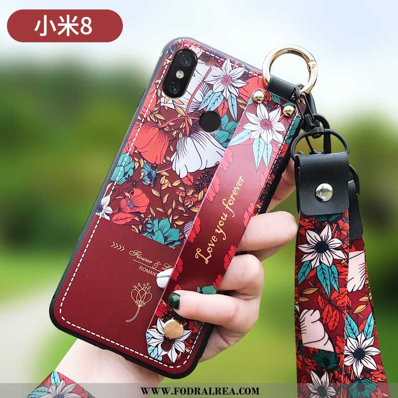 Fodral Xiaomi Mi 8 Skydd Fallskydd Tunn, Skal Xiaomi Mi 8 Personlighet Ungdom Rosa