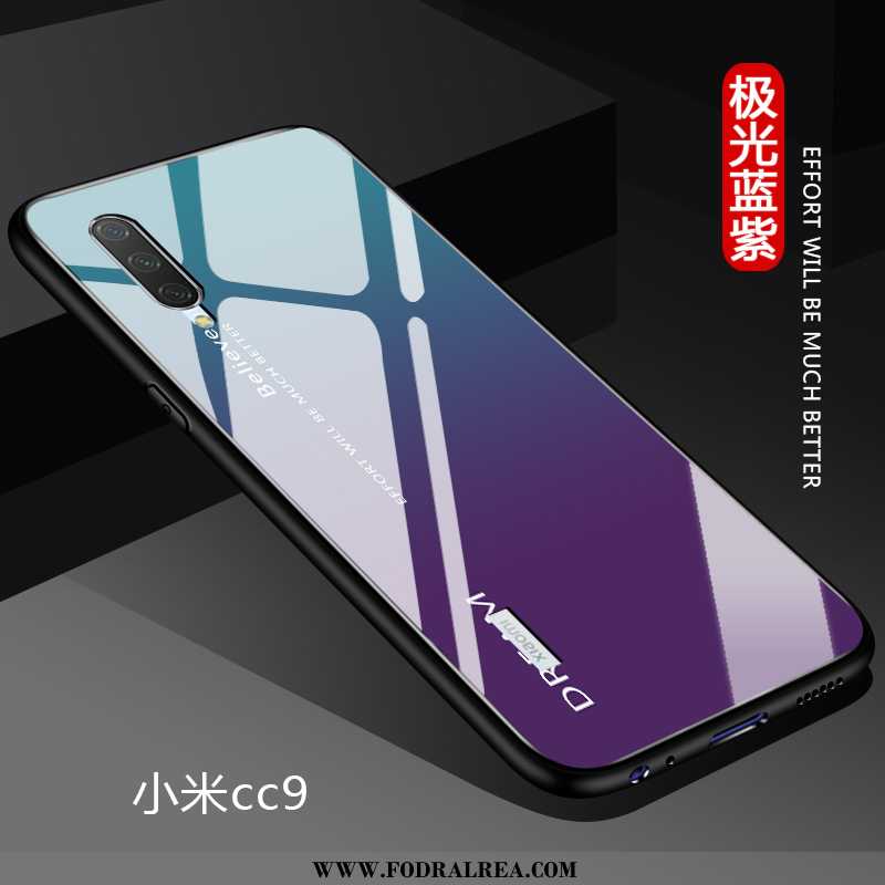 Fodral Xiaomi Mi 9 Lite Glas Fallskydd Mörkblå, Skal Xiaomi Mi 9 Lite Personlighet Mörkblå