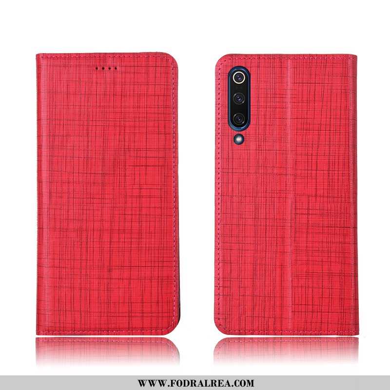 Fodral Xiaomi Mi 9 Lite Läderfodral Mönster All Inclusive, Skal Xiaomi Mi 9 Lite Mjuk Anpassa Röd