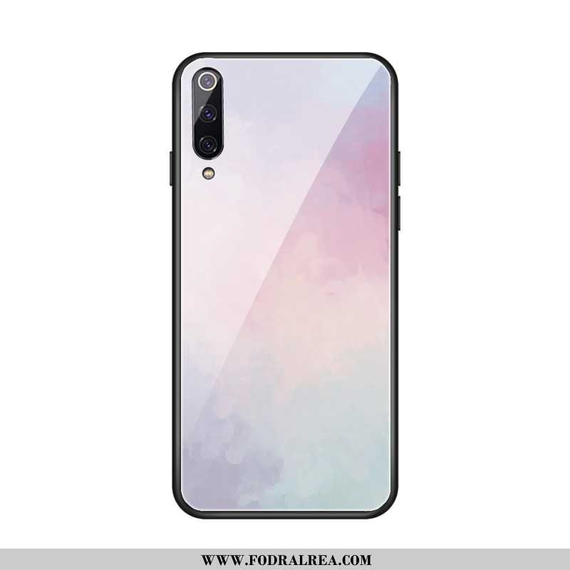 Fodral Xiaomi Mi 9 Lite Trend Mobil Telefon Solid Färg, Skal Xiaomi Mi 9 Lite Glas Röd Rosa