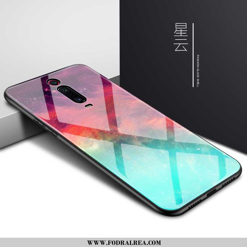 Fodral Xiaomi Mi 9t Glas Mobil Telefon Högtidlig~~pos, Skal Xiaomi Mi 9t Personlighet Blå