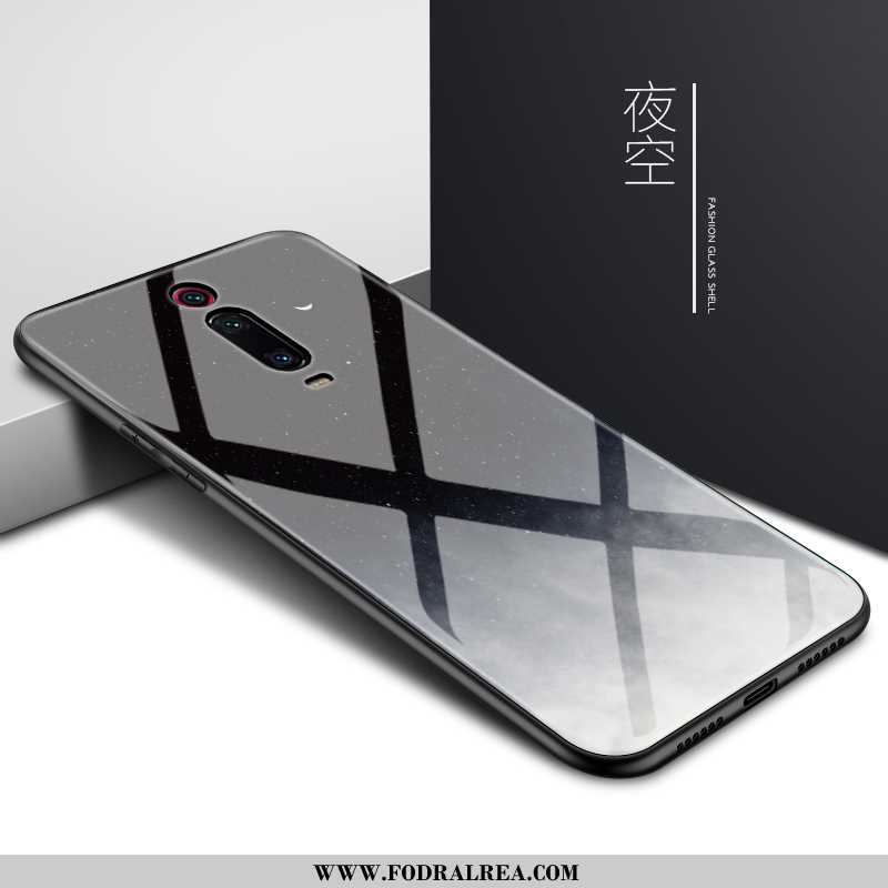 Fodral Xiaomi Mi 9t Glas Mobil Telefon Högtidlig~~pos, Skal Xiaomi Mi 9t Personlighet Blå