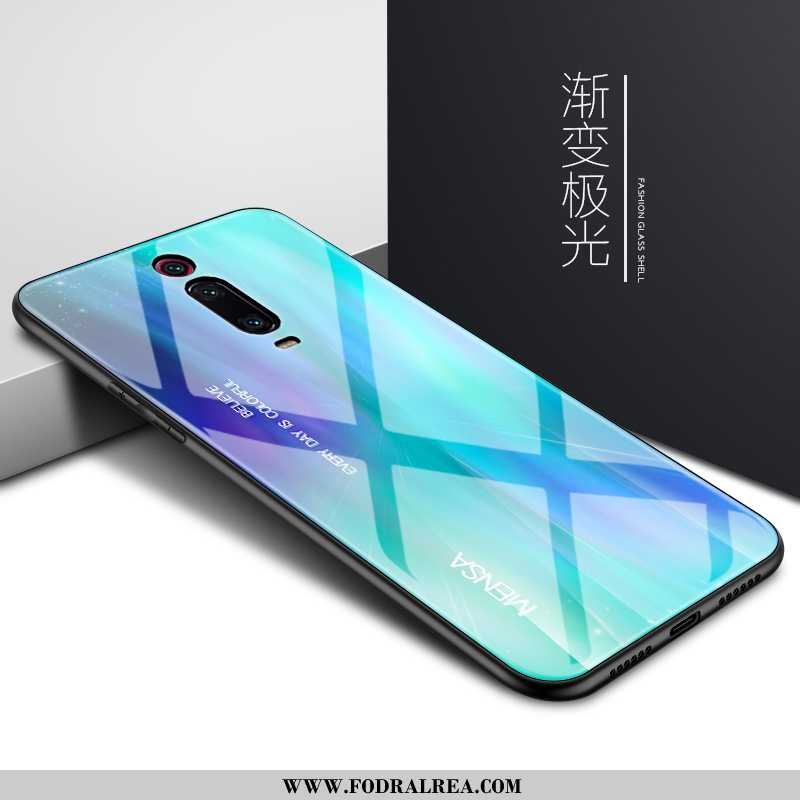 Fodral Xiaomi Mi 9t Glas Mobil Telefon Högtidlig~~pos, Skal Xiaomi Mi 9t Personlighet Blå