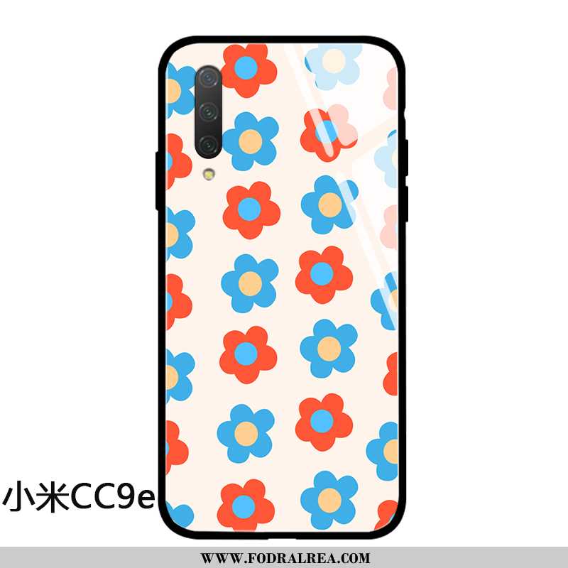 Fodral Xiaomi Mi A3 Personlighet Blommor Skydd, Skal Xiaomi Mi A3 Kreativa Glas Svarta