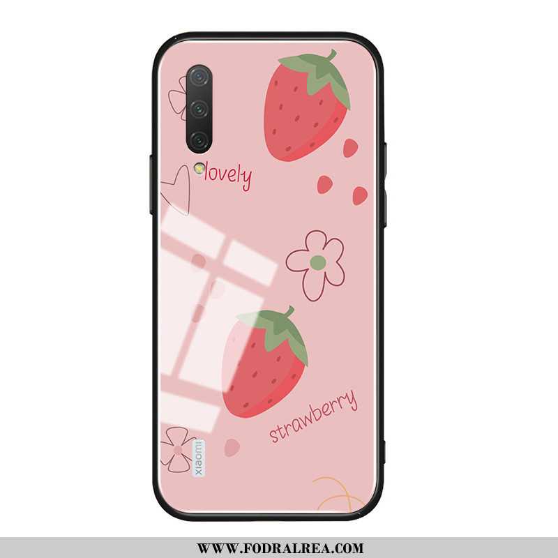 Fodral Xiaomi Mi A3 Silikon Liten Rosa, Skal Xiaomi Mi A3 Skydd Jordgubbar Rosa