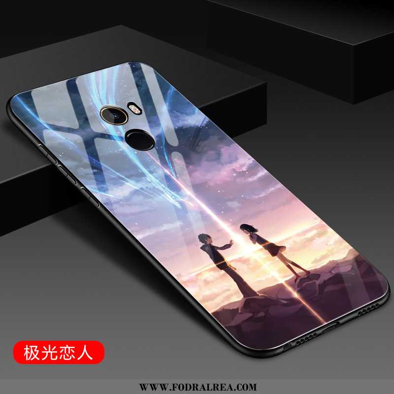 Fodral Xiaomi Mi Mix 2 Glas All Inclusive, Skal Xiaomi Mi Mix 2 Mjuk Net Red Svarta