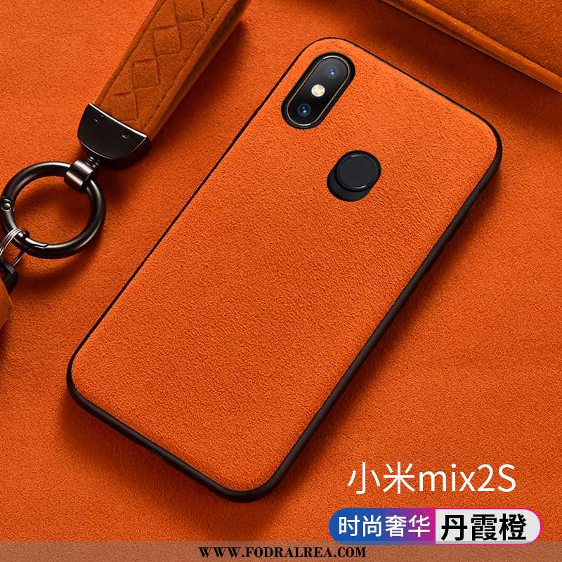 Fodral Xiaomi Mi Mix 2s Sämskskinn Skal Mobil Telefon, Xiaomi Mi Mix 2s Silikon Glidskydds Orange